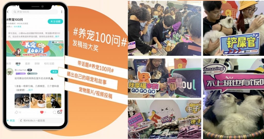 JD.com's “100 questions to pet owners” campaign on Soul attracted 1.89 million participants. Photo: Soul