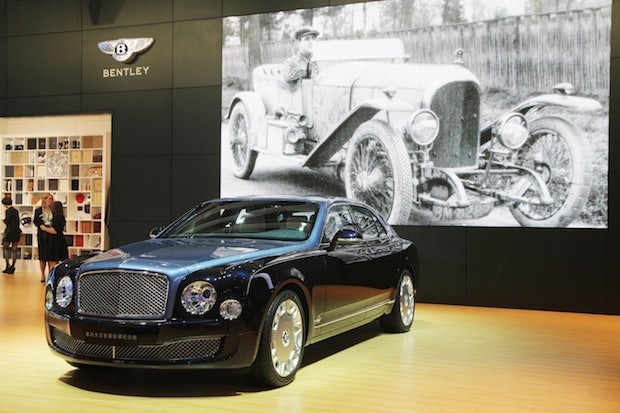 Bentley Mulsanne Diamond Jubilee Edition on display at the Beijing International Automotive Exhibition