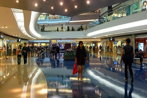 A shopping mall in Hong Kong. (Flickr/dcmaster)