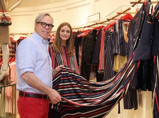 Tommy Hilfiger (L) with socialite Olivia Palermo (R) at the brand's new store opening in Beijing. (Tommy Hilfiger/Facebook)
