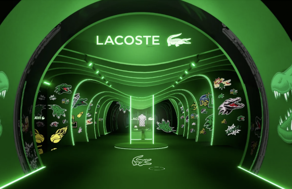 Brands are utilizing virtual stores as a means of better understanding their consumer through data gathering techniques. Photo: Lacoste