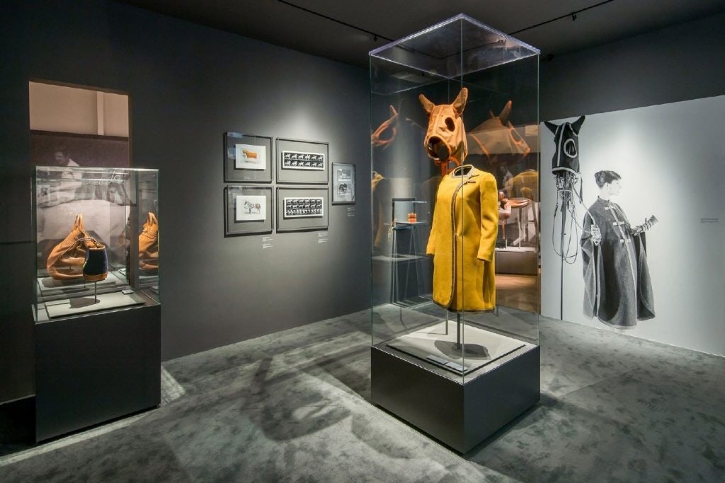 Hermès celebrates its origins as a harness maker with an exhibition at its Shanghai Maison. Photo: Courtesy of Hermès