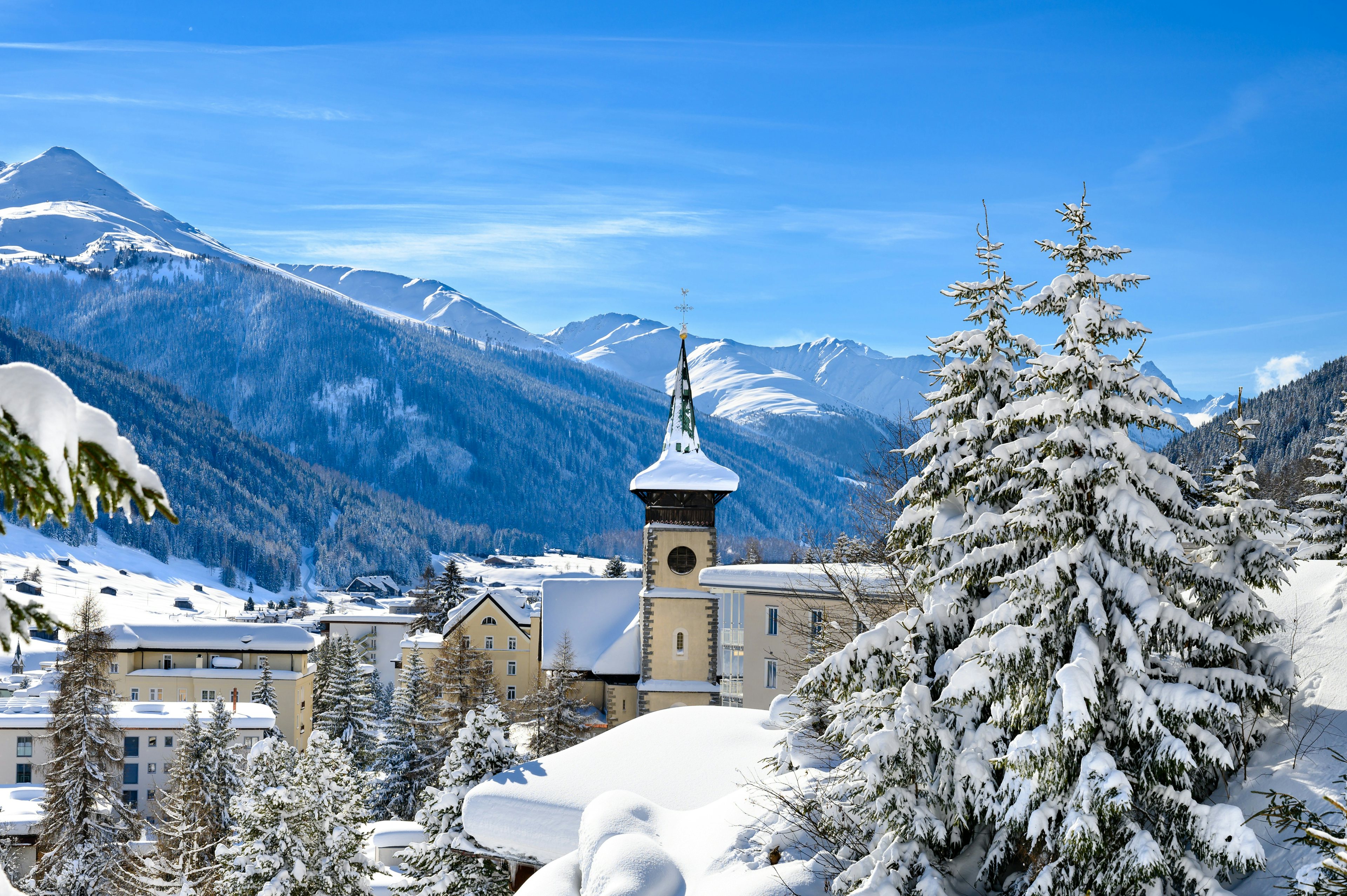 The picturesque winter scenery of Davos, Switzerland. Image: shutterstock 