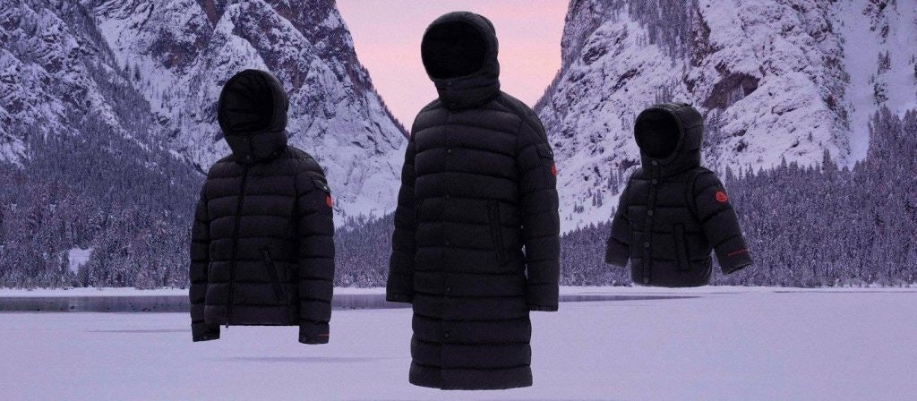 “Moncler Born to Protect” sustainable puffers. Photo: Courtesy of Moncler