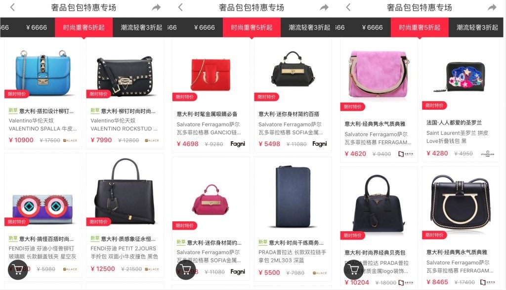 RED users can purchase luxury goods from brands including Fendi, Prada and Salvatore Ferragamo at discounted rates.