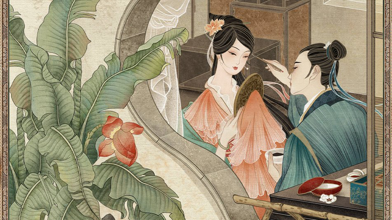 Florasis created an ancient China inspired animation entitled, “Zhang Chang Touches up Eyebrows (《张敞画眉》),” which was adapted from the historical Book of Han. Photo: Courtesy of Florasis