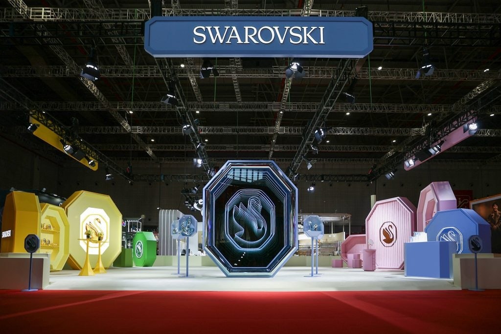 Swarovski’s booth at 2022 China International Import Expo (CIIE). Photo: Swarovski