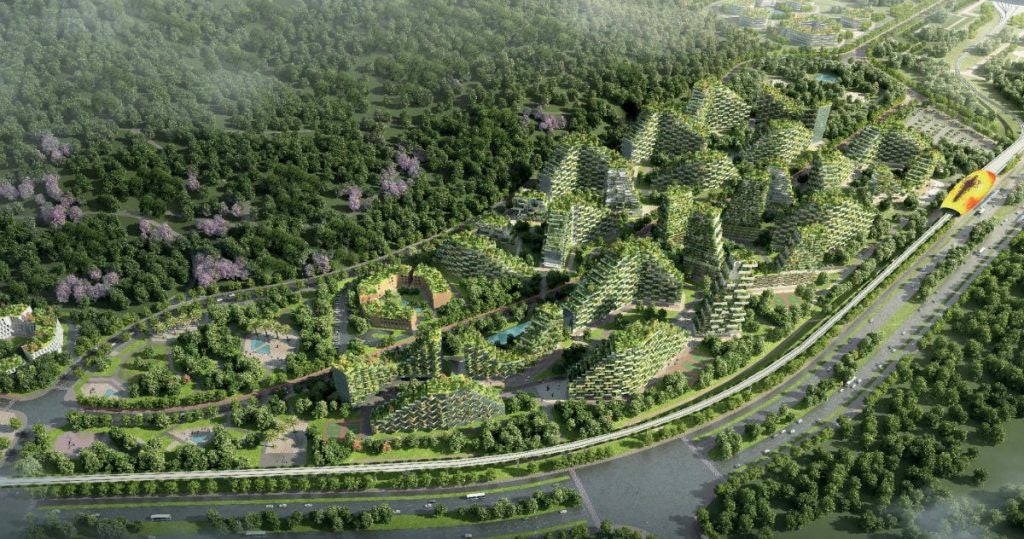 A rendering of Liuzhou's "Forest City" project by Italian design firm Stefano Boeri Architetti. (Courtesy Photo)