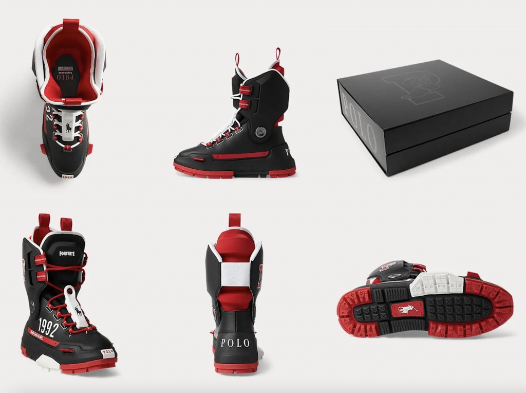 Ralph Lauren brought Fortnite's iconic P-Wing boots to life for its latest gaming-focused collection. Photo: Sportskeeda