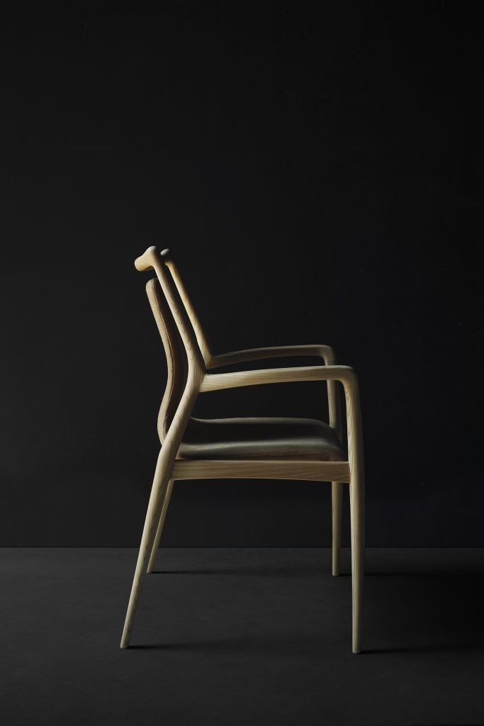 Fnji's "Mantis Chair" was showcased at 100% Design this year. (Courtesy Photo)