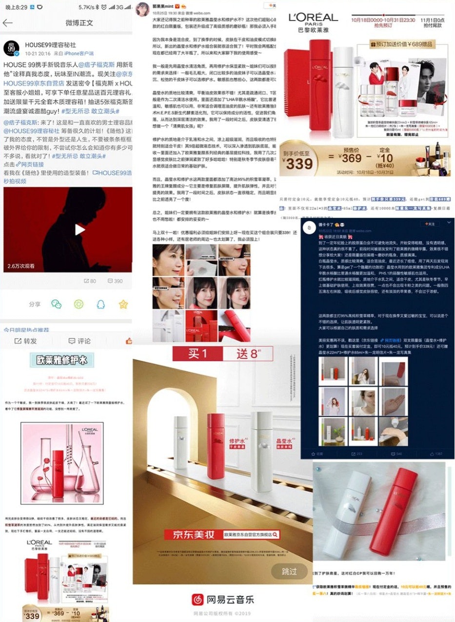 L’Oréal Paris social media content amp; ads. Much of the advertising centered on its RevitaLift anti-aging skincare line