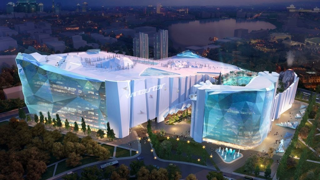 Wintastar Shanghai will feature a 90,000-square-meter alpine-themed indoor ski park. Photo: KOP Properties