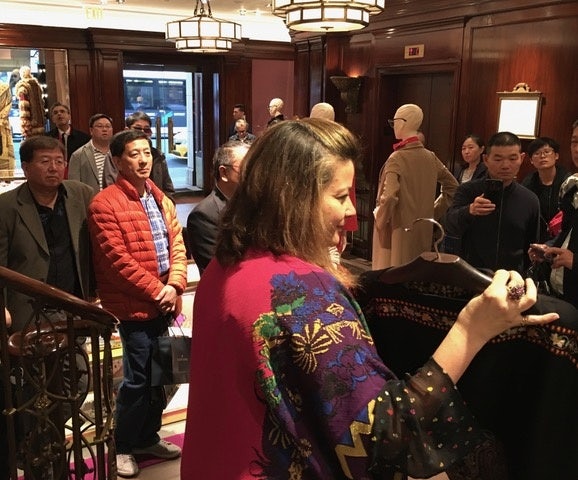 Chinese guided tours are visiting stores on Madison Avenue. Courtesy photo