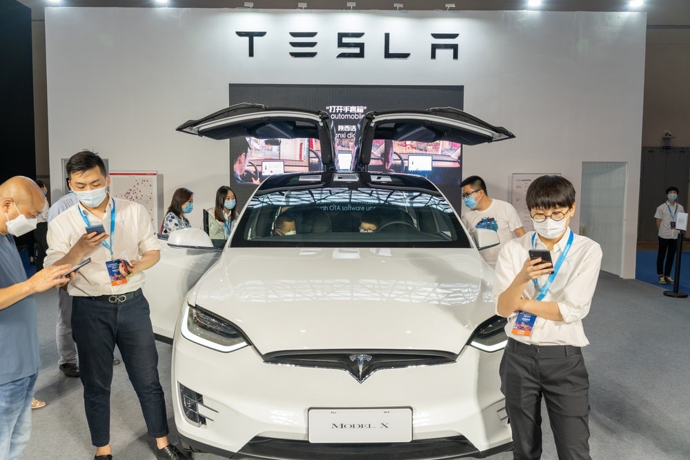 Tesla showcased its Model X at the Chongqing Auto Show 2020. Photo: Shutterstock