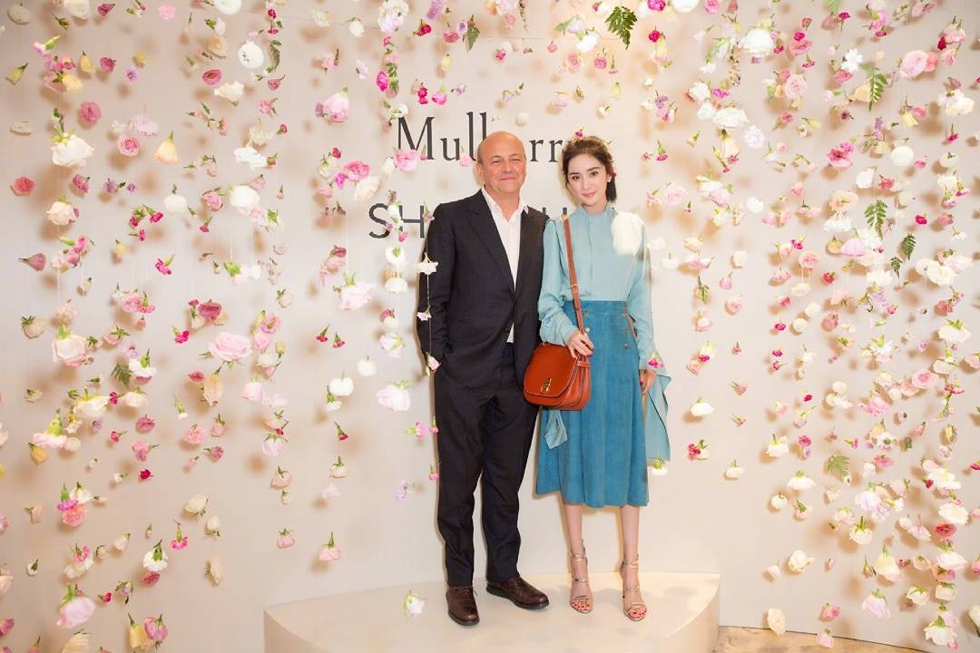 Yang Mi with Mulberry CEO Thierry Andretta. (Courtesy Photo)