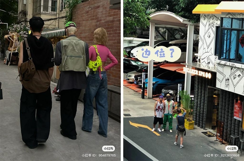 Chinese netizens express their stress over seeing fashionable hipsters being photographed on the streets. Photo: Xiaohongshu