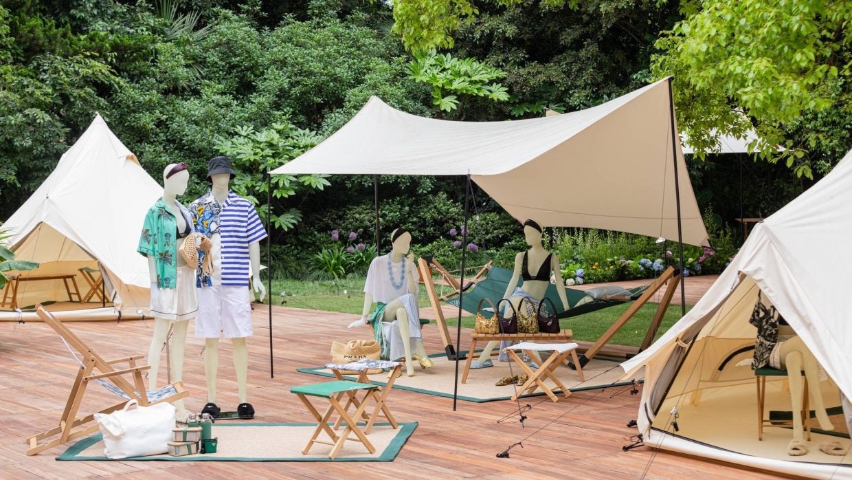 Two years have passed since 2020’s “Year of Camping” but tents and glamping are still trending. Is it too late for brands to tap the momentum? Photo: Prada
