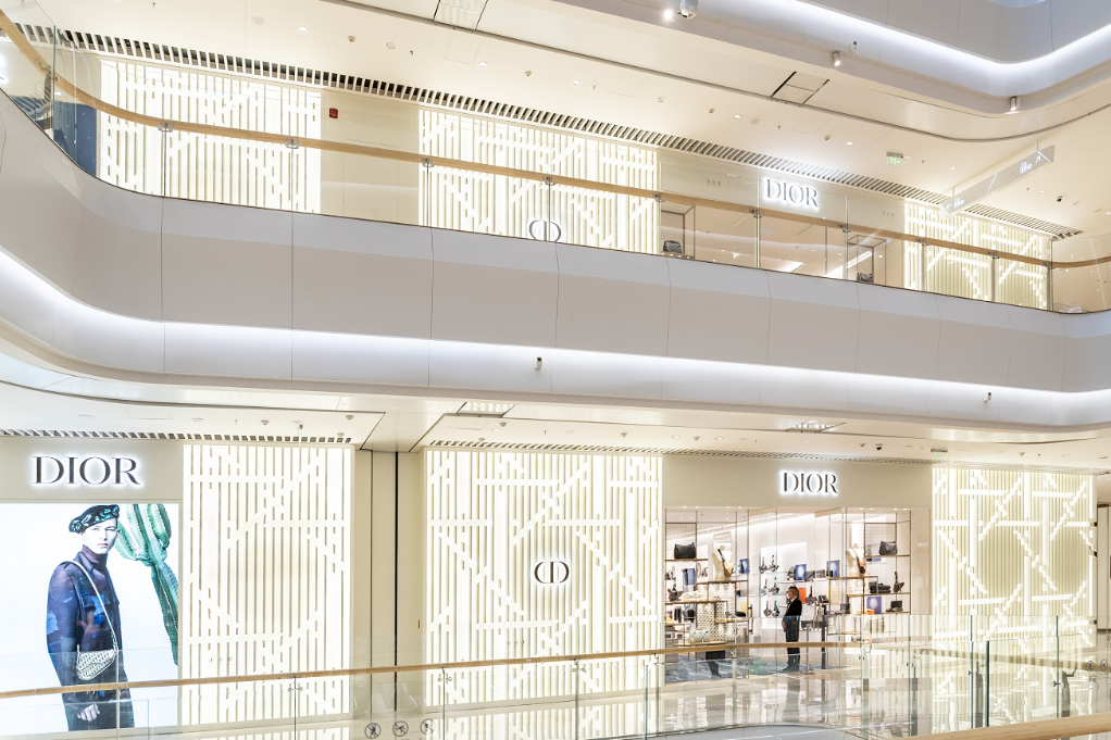 Dior‘s cross-floor boutique at Heartland 66 in Wuhan. Photo: Heartland 66