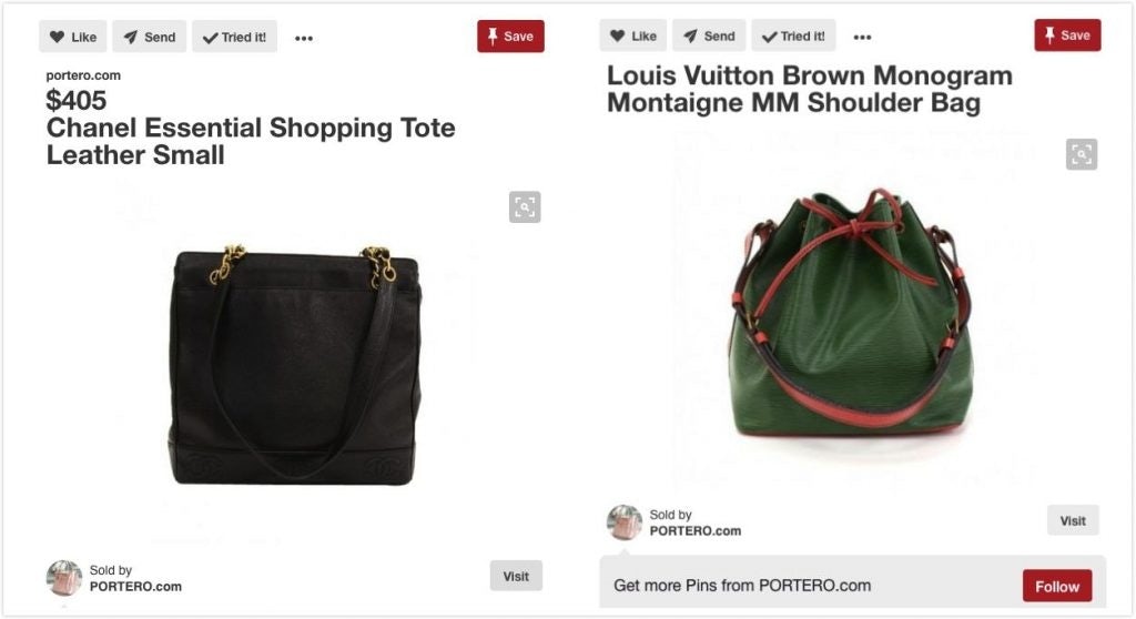 Overseas luxury e-commerce Portero.com used Pinterest to attract Chinese shoppers.