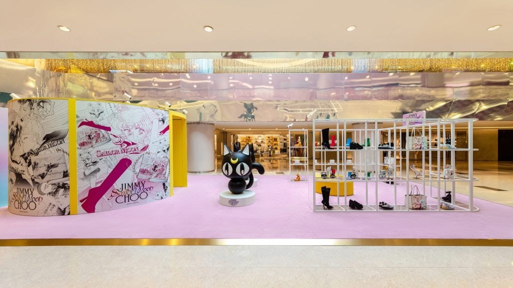The Jimmy Choo x Sailor Moon pop-up store at China World Mall in Beijing. Photo: Jimmy Choo
