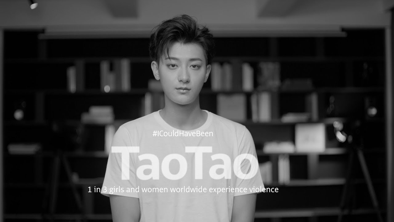 Chinese celebrity Z. Tao in Kering Foundation’s 6th White Ribbon campaign #ICouldHaveBeen.Photo: Kering Foundation