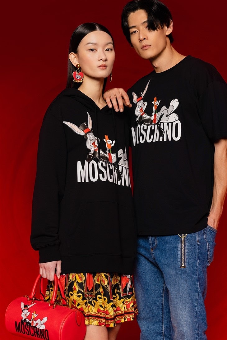 Looks from the 23-piece collection by Moschino and Warner Bros. Photo: Moschino