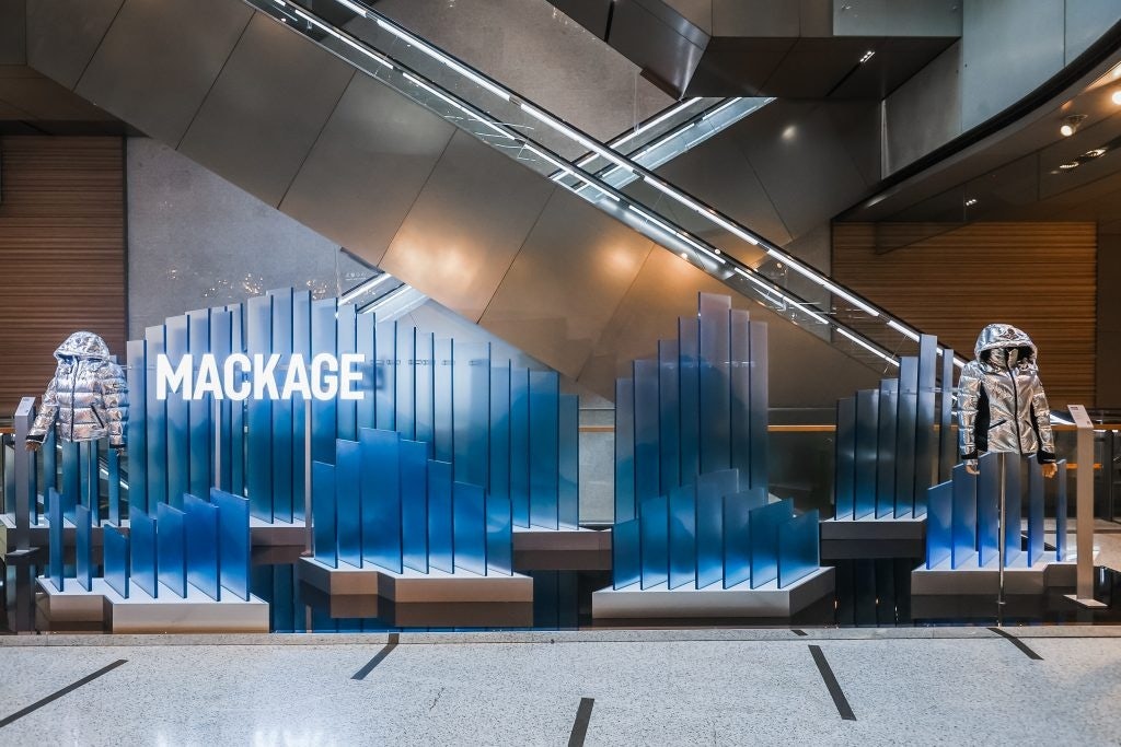 Canadian brand Mackage firmly believes in the importance of connecting with local consumers through brick and mortar experiences. Photo: Mackage
