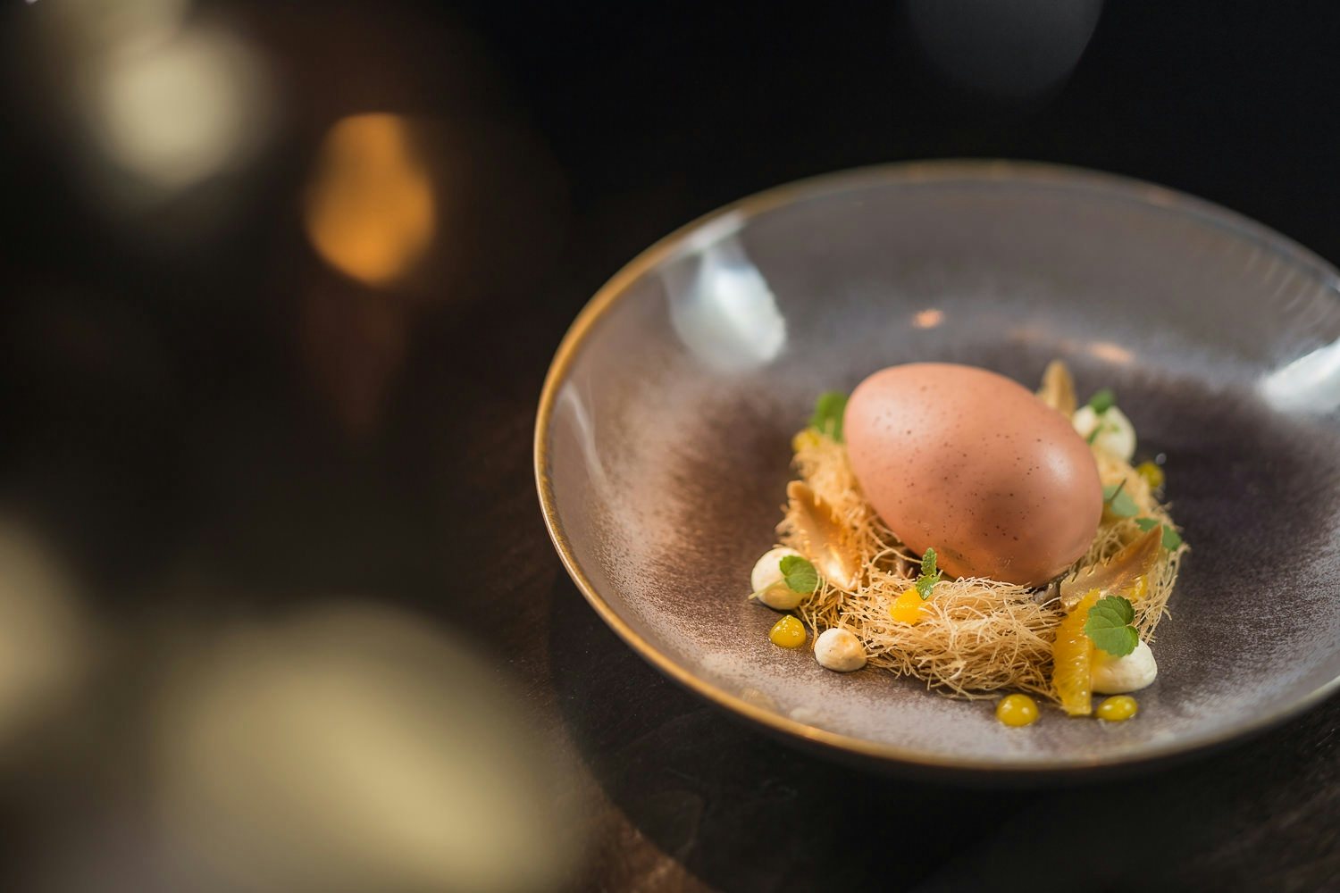 Hakkasan's "Golden Feather" dessert for Chinese New Year. (Courtesy Photo)