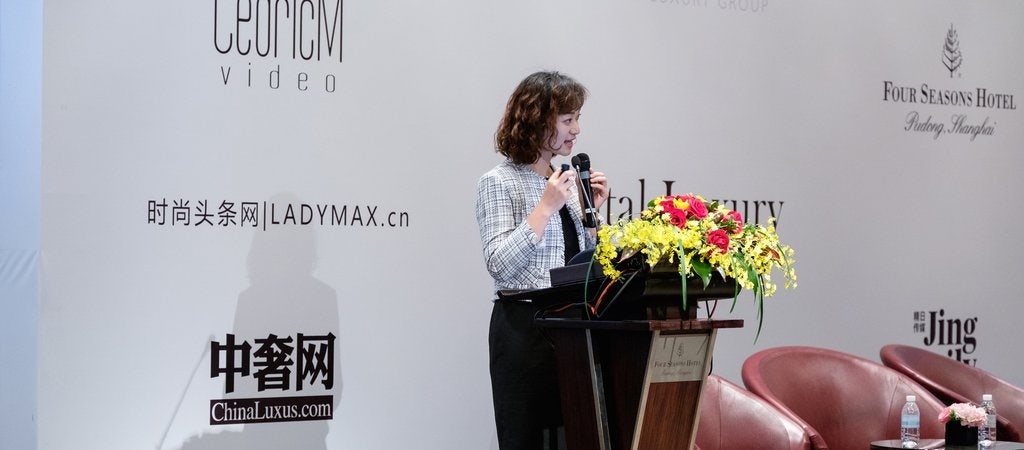 Baidu's Wan (Grace) Zhang shares which luxury watch brands are resonating best with China's millennial generation at Luxury Society's Keynote. (Courtesy Photo)