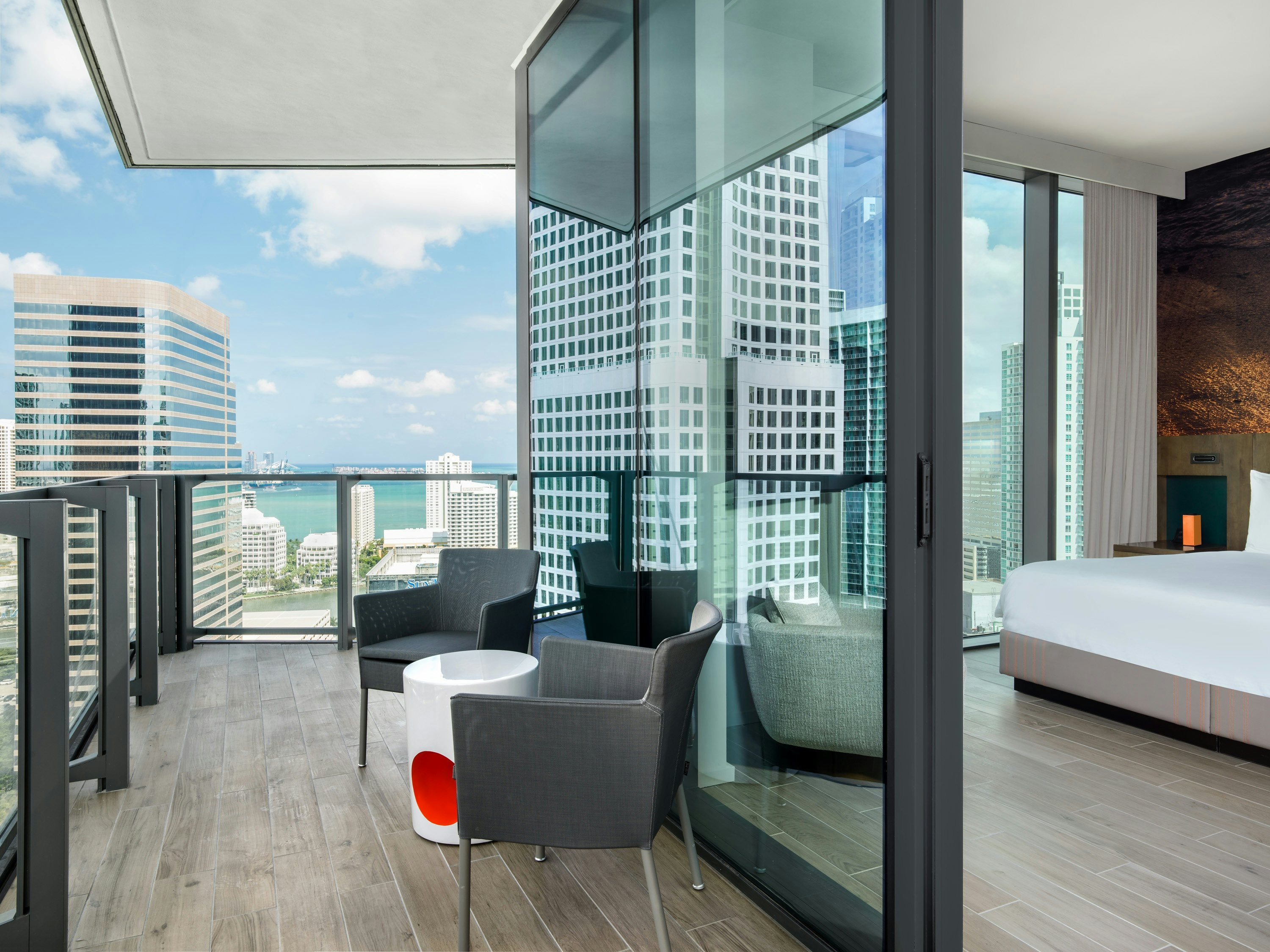 EAST Miami's rooms offer balcony views of Biscayne Bay. (Courtesy Photo)