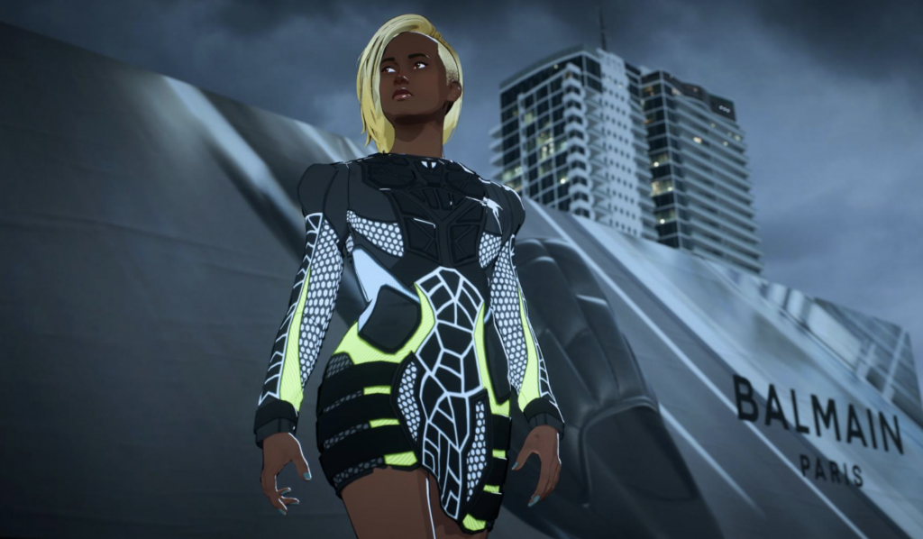 Racing simulation channels proved a popular point of call across the luxury industry this year, an example being Balmain partnering with Need For Speed Unbound. Photo: Balmain