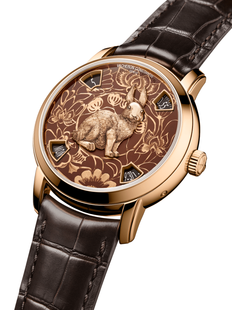 Vacheron Constantin's limited edition 18K 5N pink gold watch reinterprets the technique of decoupage (the art of decorating objects with paper cut-outs) from China and Switzerland. Photo: Vacheron Constantin