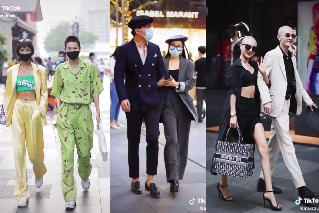 Chengdu street styles became an international obsession under the viral hashtag #Chinese street fashion# hashtag on Tiktok. Photo: Tiktok screenshots