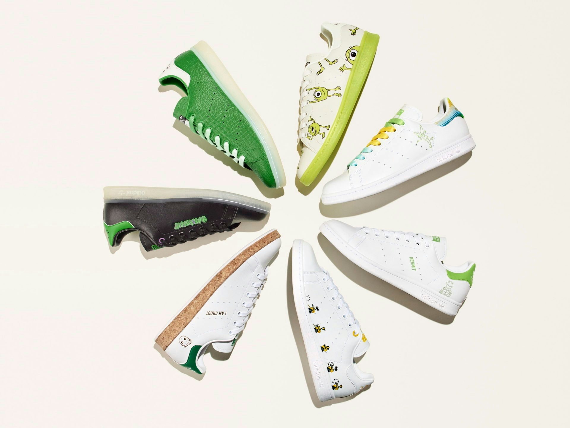 Kermit the Frog is among the Disney characters featured in adidas’s “green” collaboration. Photo: Courtesy of adidas