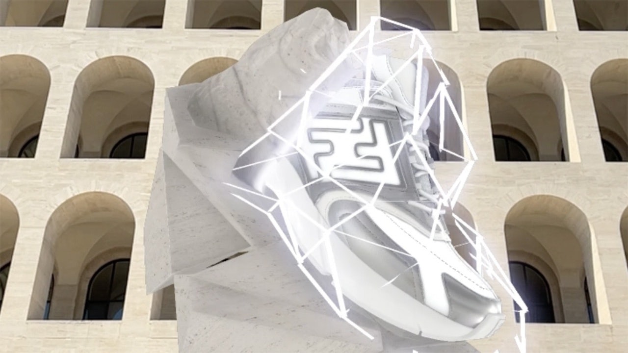 Fendi is back in the metaverse, this time bringing Meta’s technology to its iconic Faster sneaker silhouette for a special AR experience. Photo: Fendi