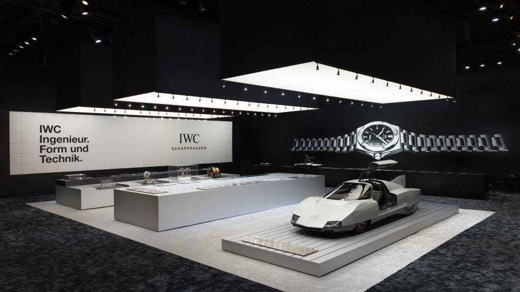 The IWC booth was centered on the new Ingenieur model. Photo: Remy Steiner/Getty Images for IWC