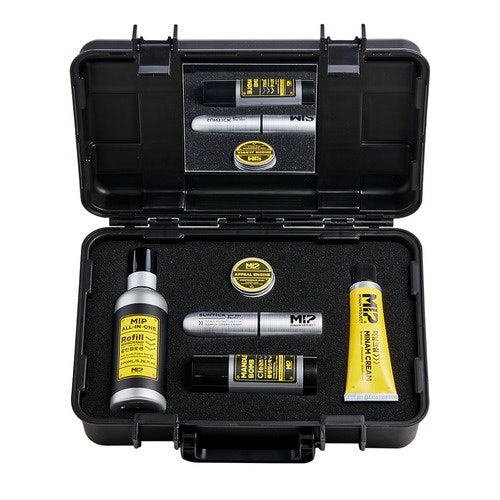MIP packages its skincare products to men in the form of a toolbox. Photo: MIP