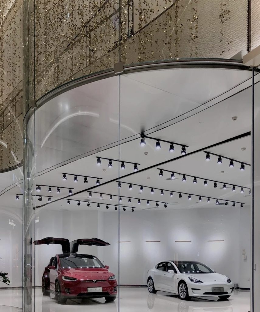 Tesla's China car showroom in Fujian Xiamen. Image: Xiaohongshu Screenshot