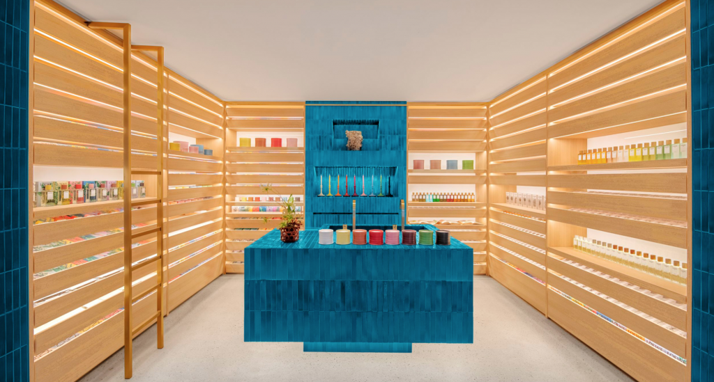 Loewe Perfume’s first-ever dedicated store opened in Nanjing, China, in January 2022. Image: Courtesy of Loewe