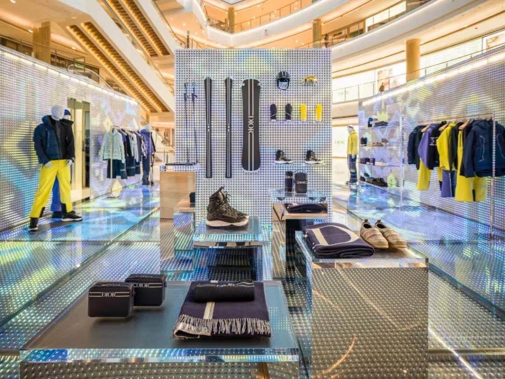 Dior's pop-up store for the ski collection at Shanghai's luxury mall Plaza 66. Photo: Dior's WeChat