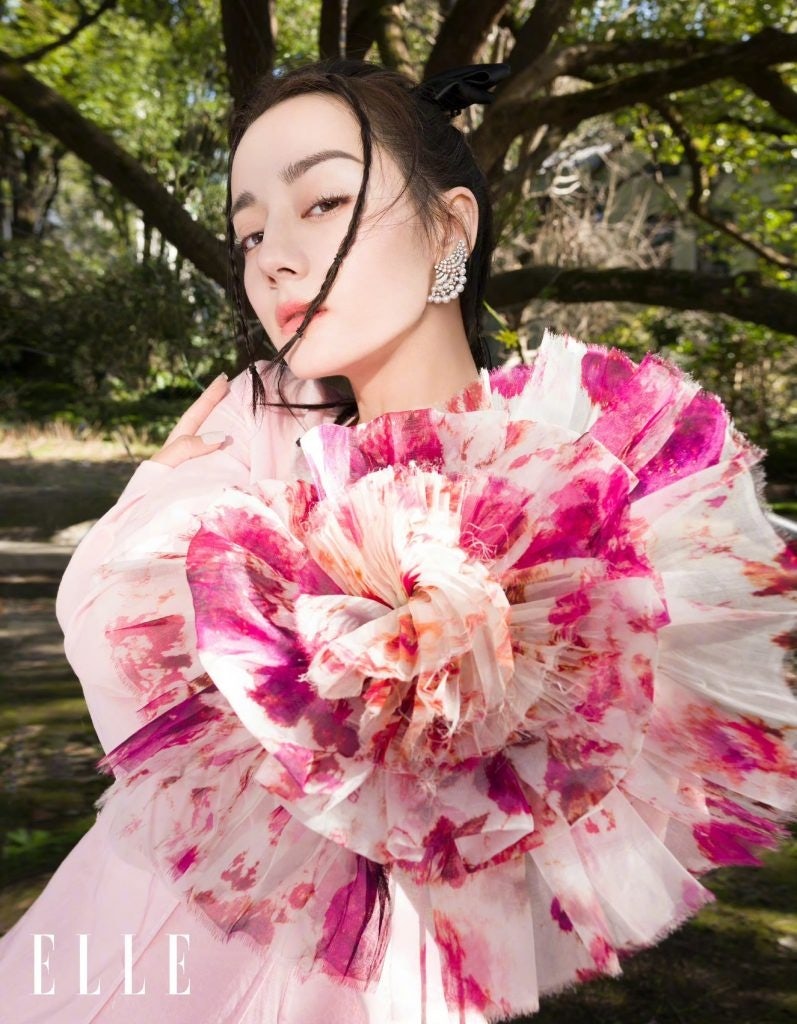 ELLE China's May cover features Chinese actress Dilraba wearing Dries Van Noten. Photo: Dries Van Noten