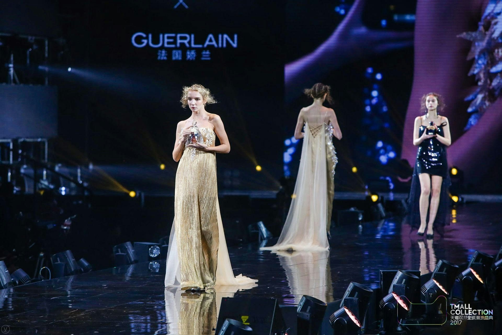 The French premium beauty brand Guerlain participated in this year's Tmall "See Now Buy Now" fashion show. Photo: Alibaba 