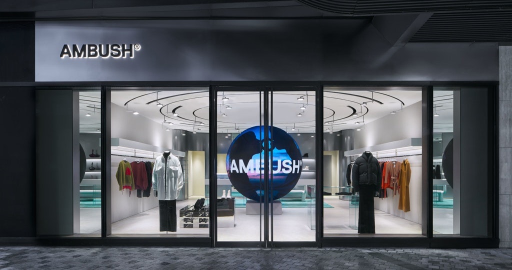 Ambush's flagship store in Taikoo Li features an LED sphere showcasing brand videos from the vault. Photo: Ambush's website