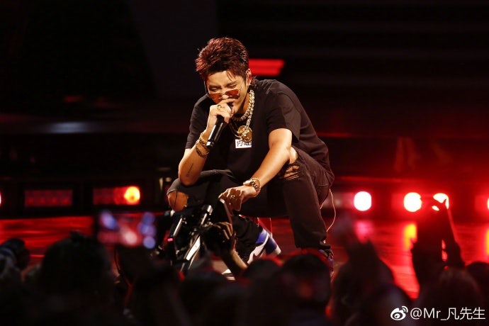 Wu performing at the 2018 iHeartRadio Much Music Video Awards. Photo: Kris Wu/Weibo