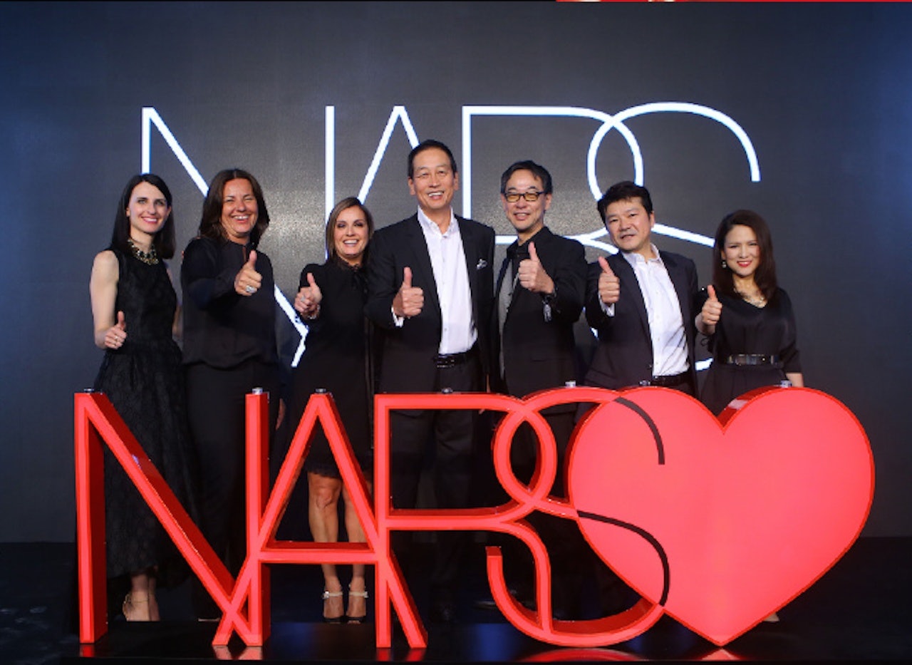 NARS executives at the China launch party. Image: NARS/Weibo
