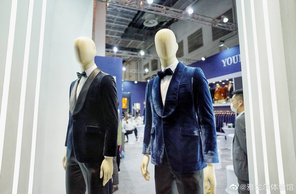 Youngor's display at the 2020 China Wedding Expo. Photo: Youngor's Weibo