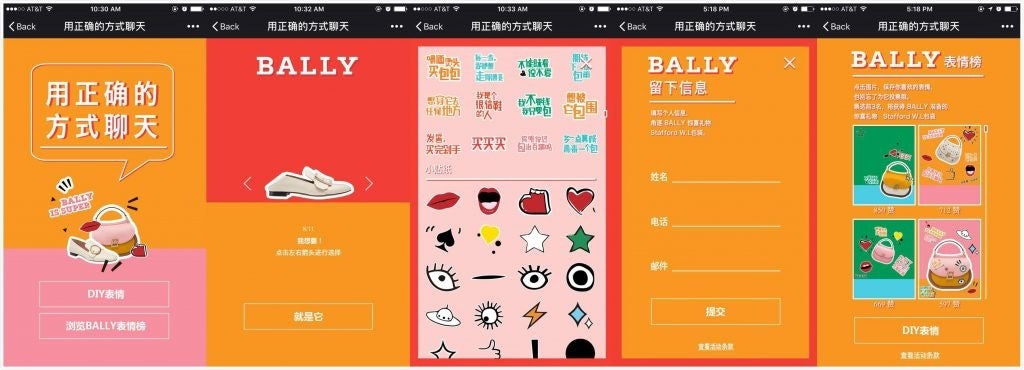 Bally’s emoji contest encourages its followers to be creative and imaginative with its products.