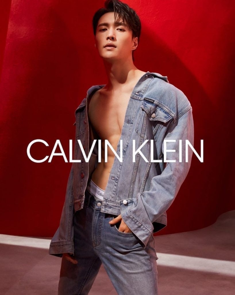 The Calvin Klein CNY campaign that Chan styled featuring Lay Zhang. Image by Kai Z Feng. Photo: Courtesy of Calvin Klein.