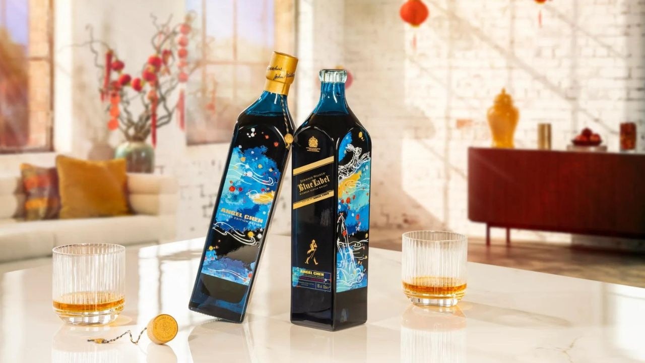 The limited edition designs by Angel Chen in celebration of Lunar New Year. Photo: Johnnie Walker