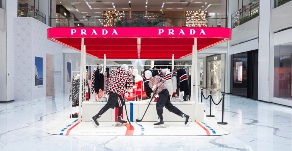 Prada on Ice pop-up store in Beijing SKP. Photo: Prada's Weibo